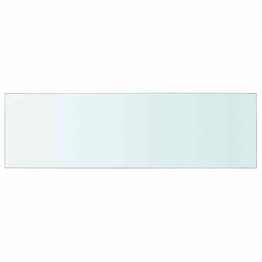 Hyllepaneler 2 stk klart glass 80x25 cm
