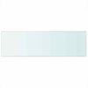 Hyllepaneler 2 stk klart glass 80x25 cm