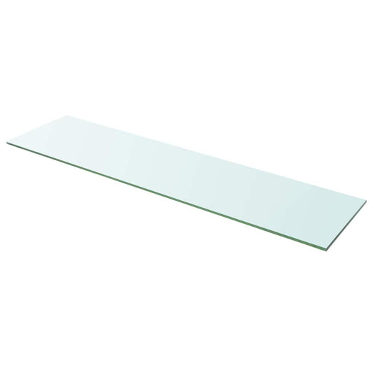 Hyllepaneler 2 stk klart glass 100x25 cm