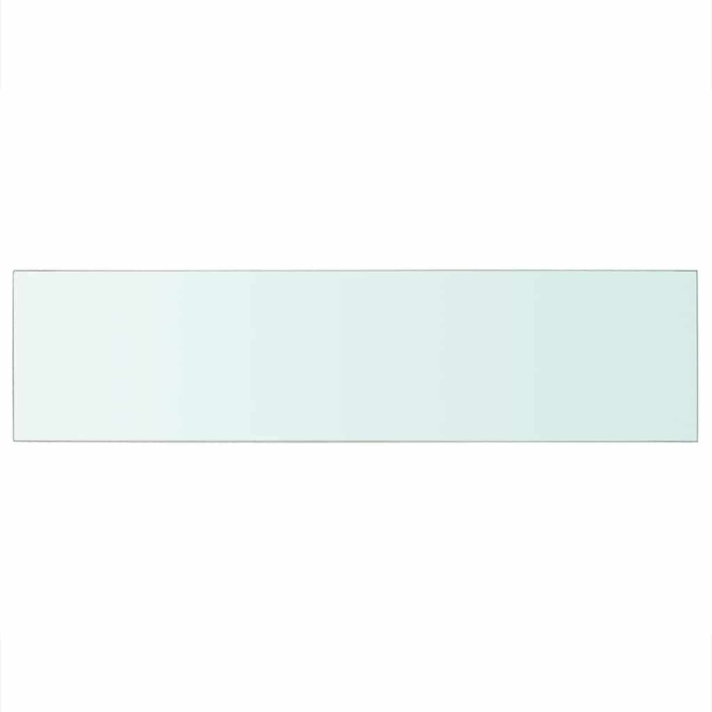 Hyllepaneler 2 stk klart glass 100x25 cm