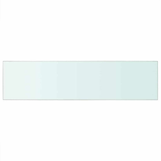 Hyllepaneler 2 stk klart glass 100x25 cm