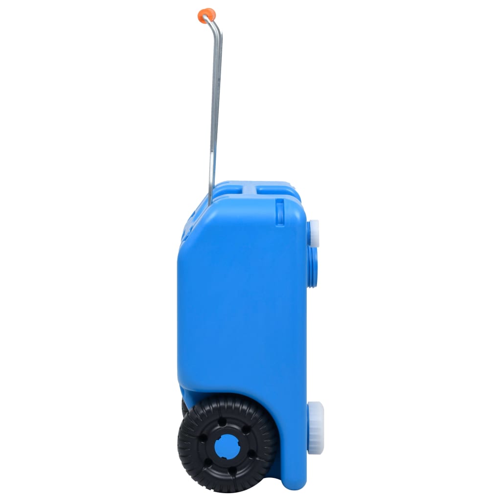 Vanntank med hjul for camping 25 L blå vidaXL