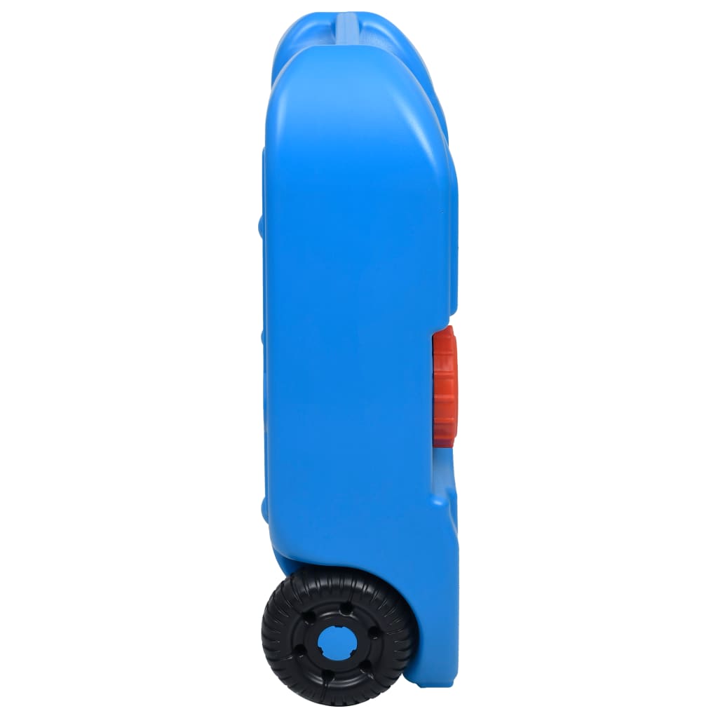 Vanntank med hjul for camping 40 L blå vidaXL