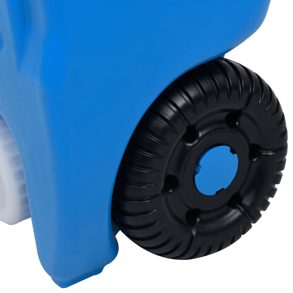Vanntank med hjul for camping 40 L blå vidaXL