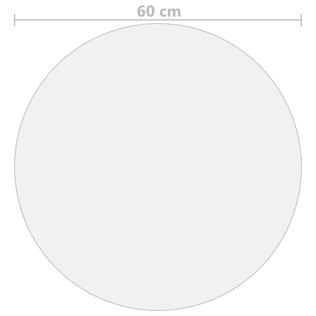 Bordbeskytter gjennomsiktig Ø 60 cm 1,6 mm PVC