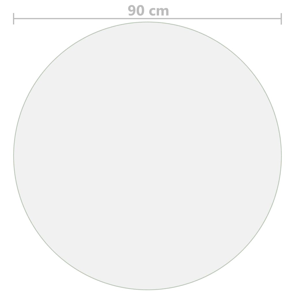 Bordbeskytter matt Ø 90 cm 2 mm PVC vidaXL