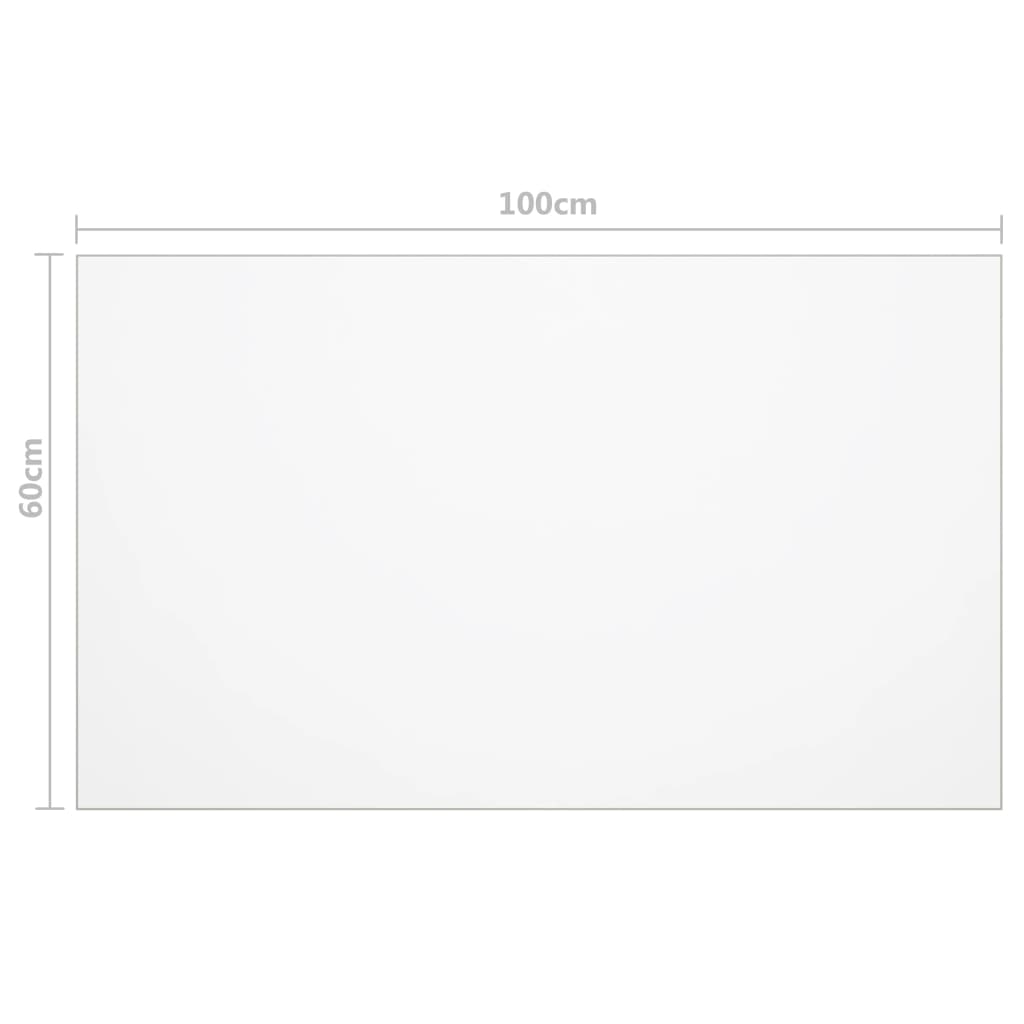 Bordbeskytter gjennomsiktig 100x60 cm 1,6 mm PVC