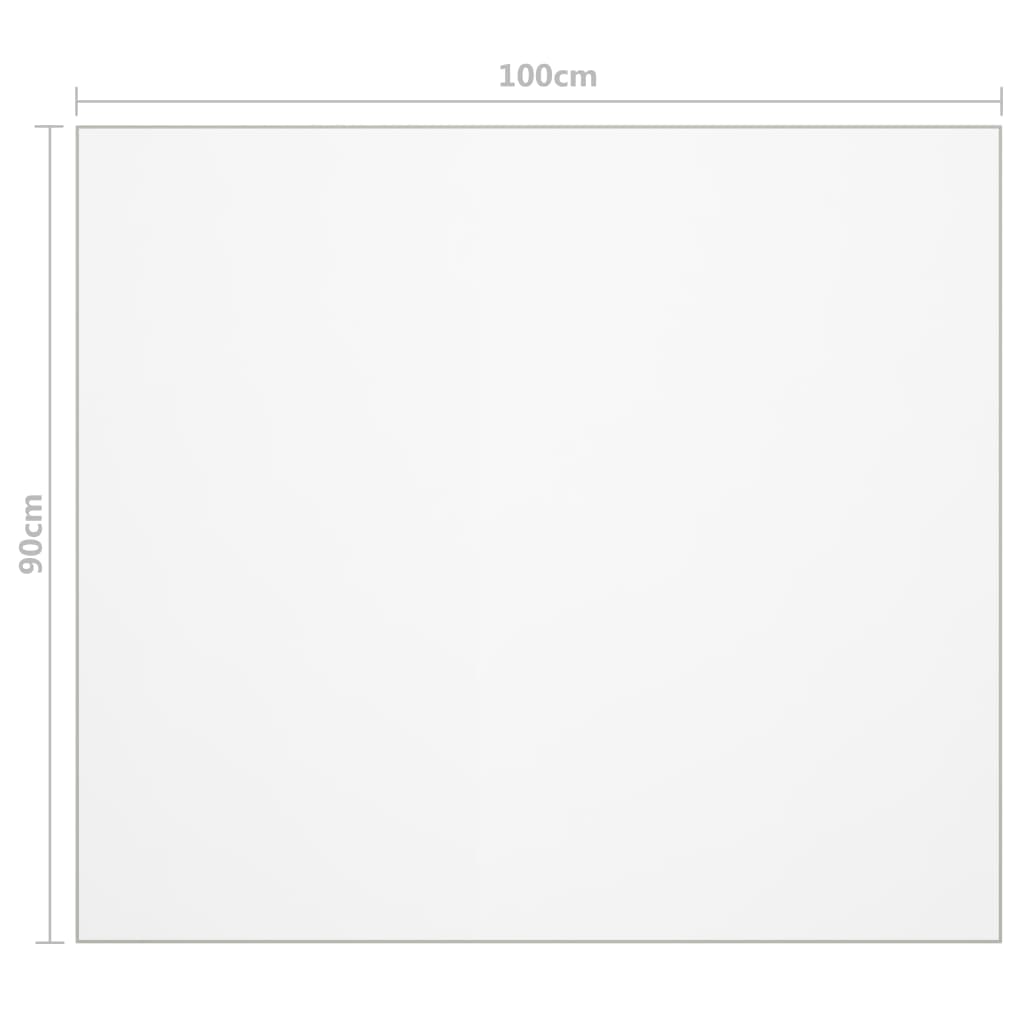 Bordbeskytter gjennomsiktig 100x90 cm 1,6 mm PVC vidaXL