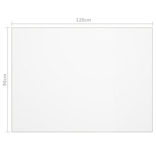 Bordbeskytter gjennomsiktig 120x90 cm 1,6 mm PVC