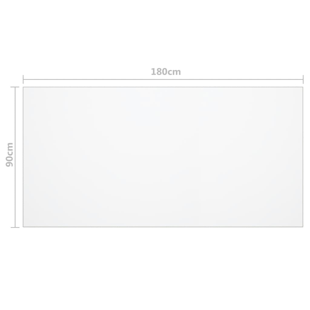 Bordbeskytter gjennomsiktig 180x90 cm 1,6 mm PVC vidaXL