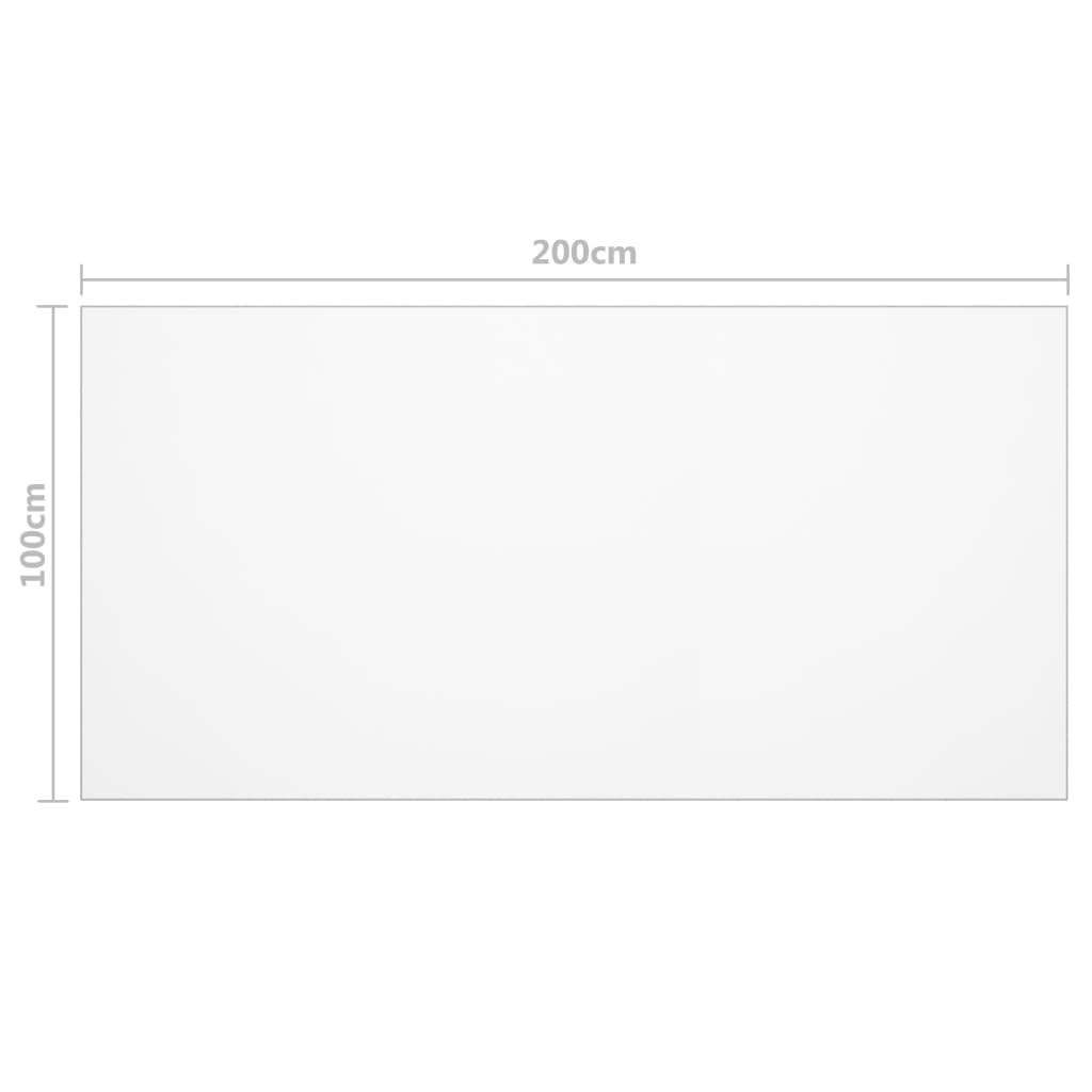 Bordbeskytter matt 200x100 cm 1,6 mm PVC vidaXL