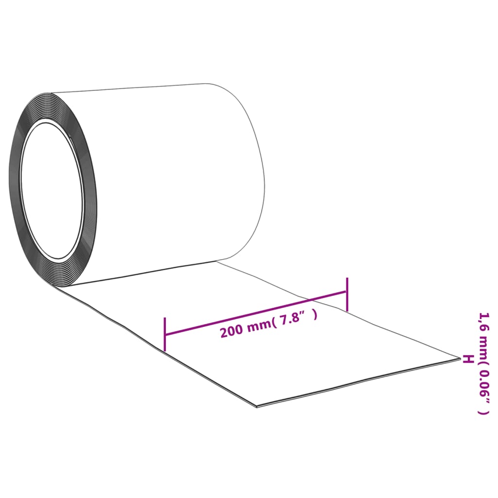 Strimmelgardin PVC rull 1,6 mm x 200 mm 25 m