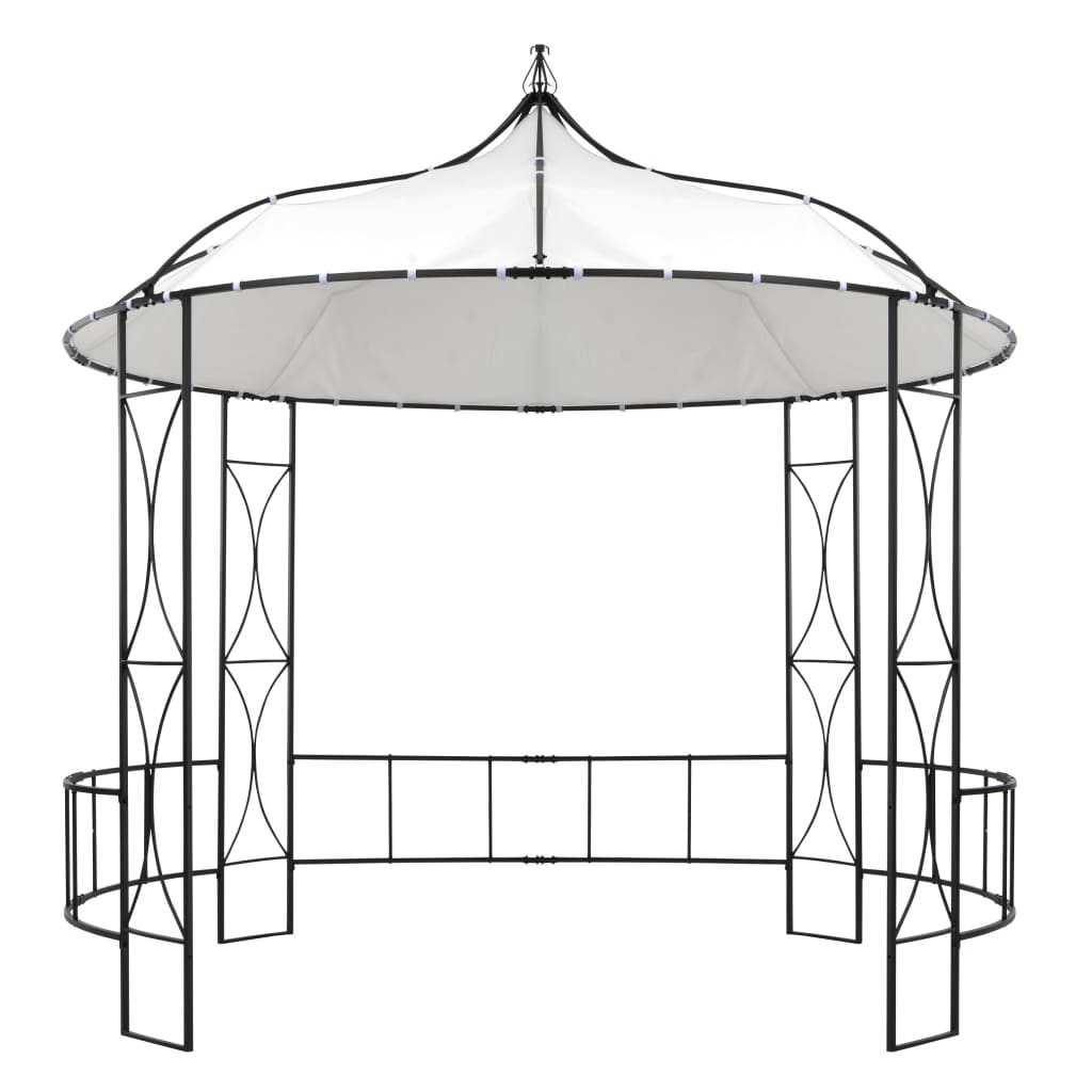 Paviljong 300x290 cm hvit rund