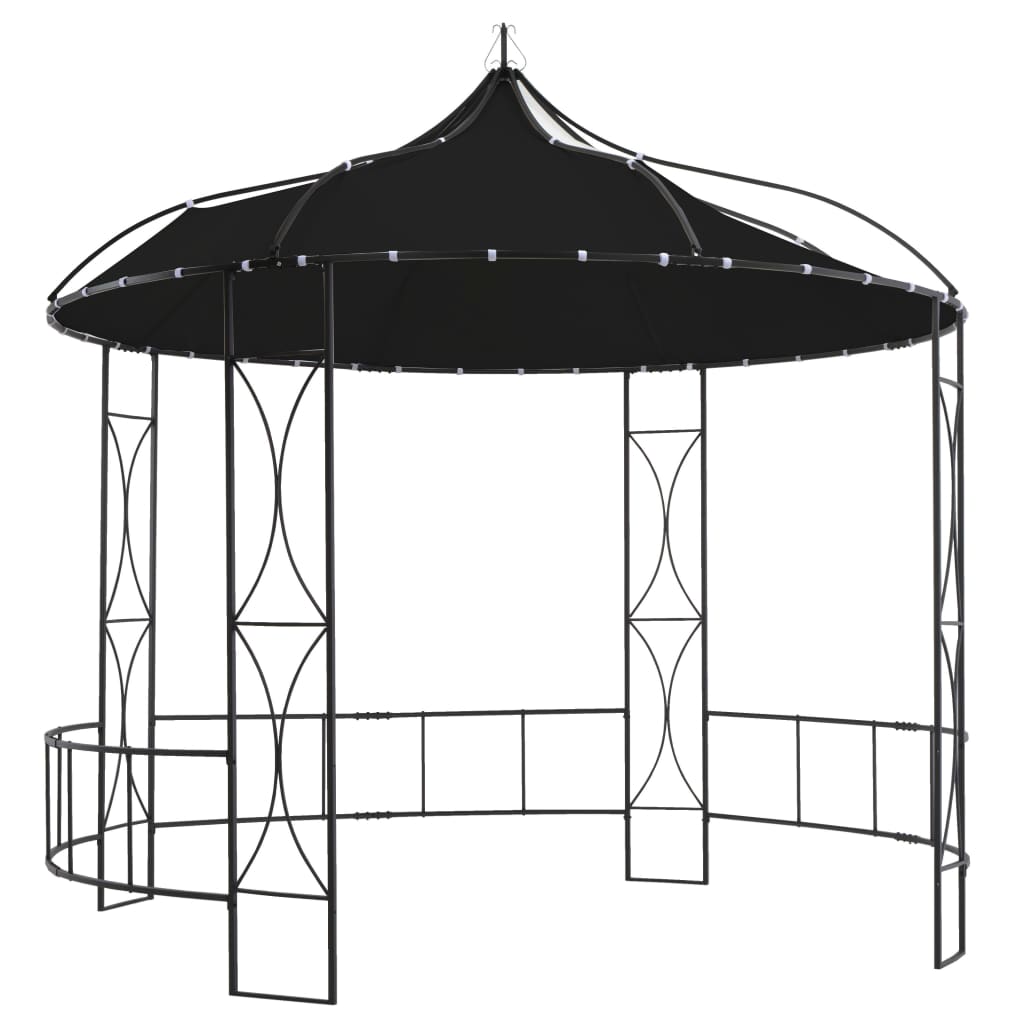Paviljong 300x290 cm antrasitt rund