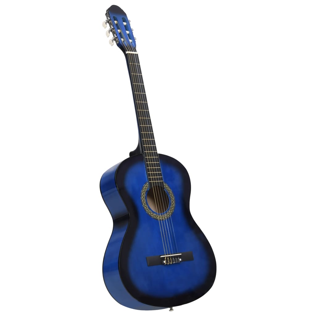 Klassisk gitar for nybegynnere 4/4 39" lind blå