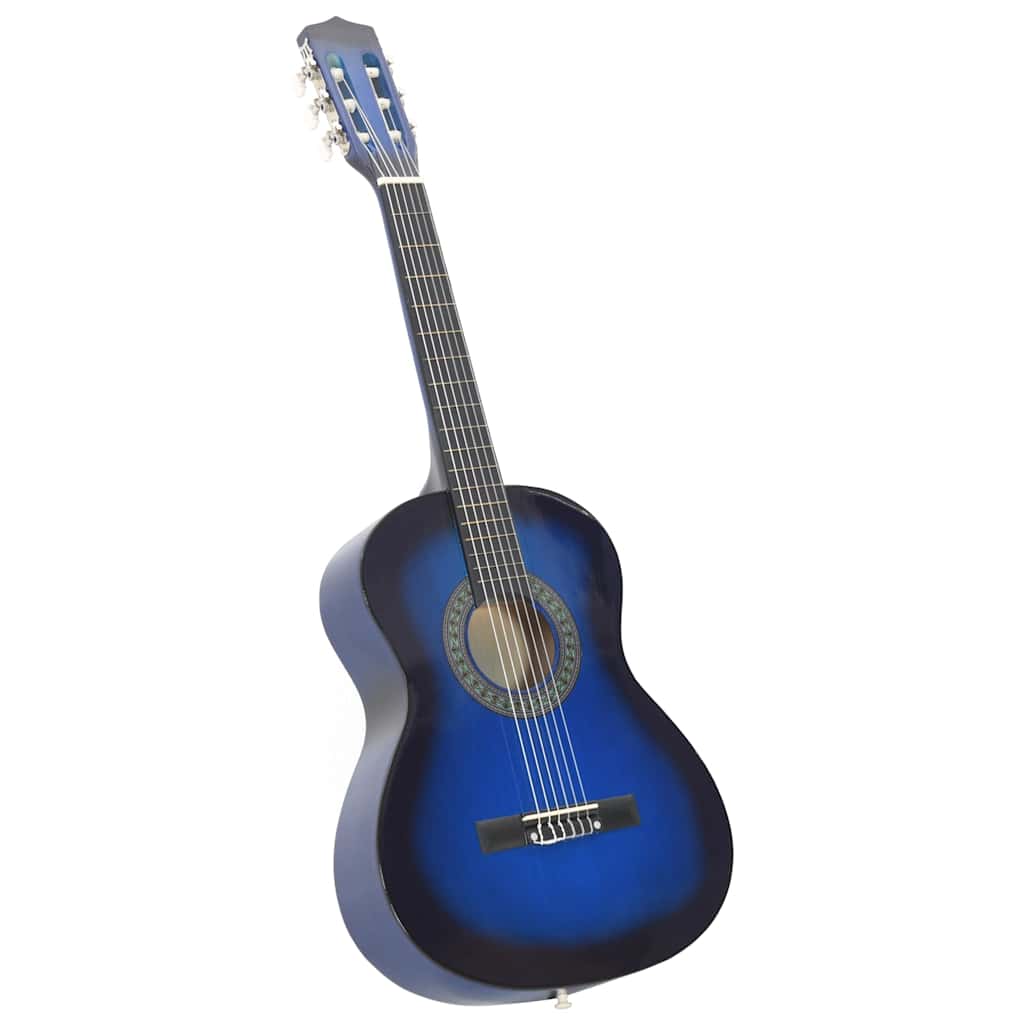 Klassisk gitar for nybegynnere og barn 3/4 36" blå