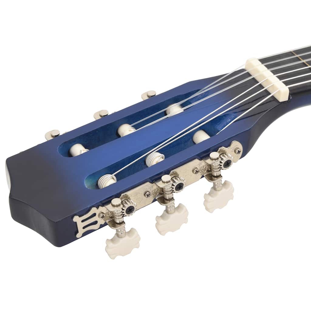 Klassisk gitar for nybegynnere og barn 3/4 36" blå