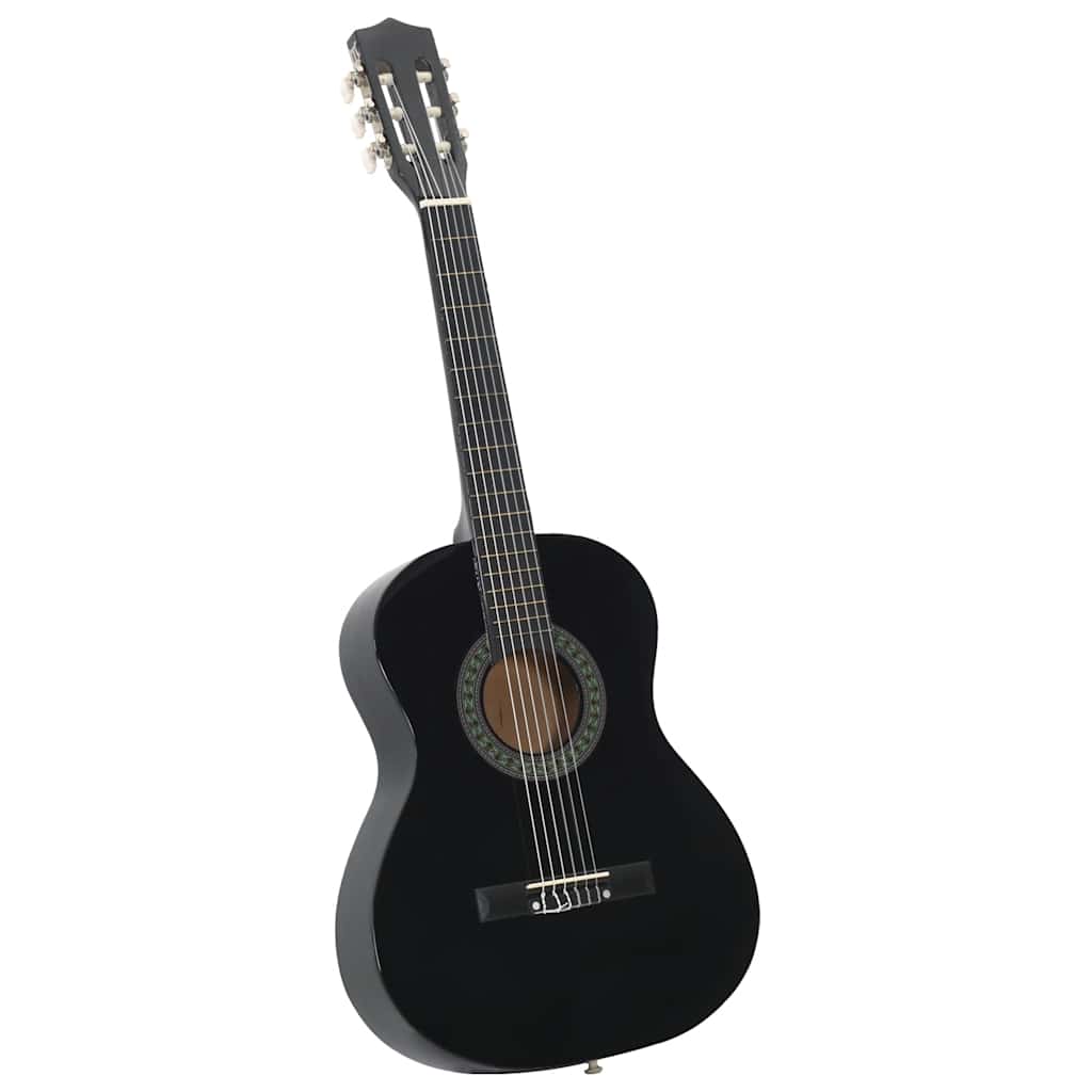 Klassisk gitar for nybegynnere og barn 3/4 36" svart