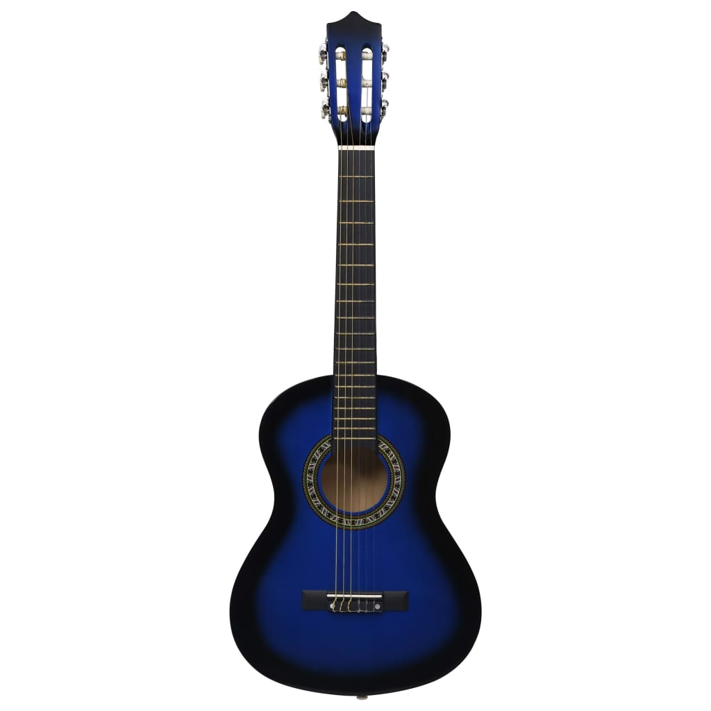 Klassisk gitar for nybegynnere og barn 1/2 34" blå