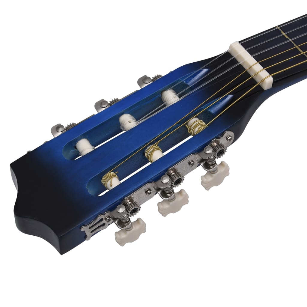 Klassisk gitar for nybegynnere og barn 1/2 34" blå