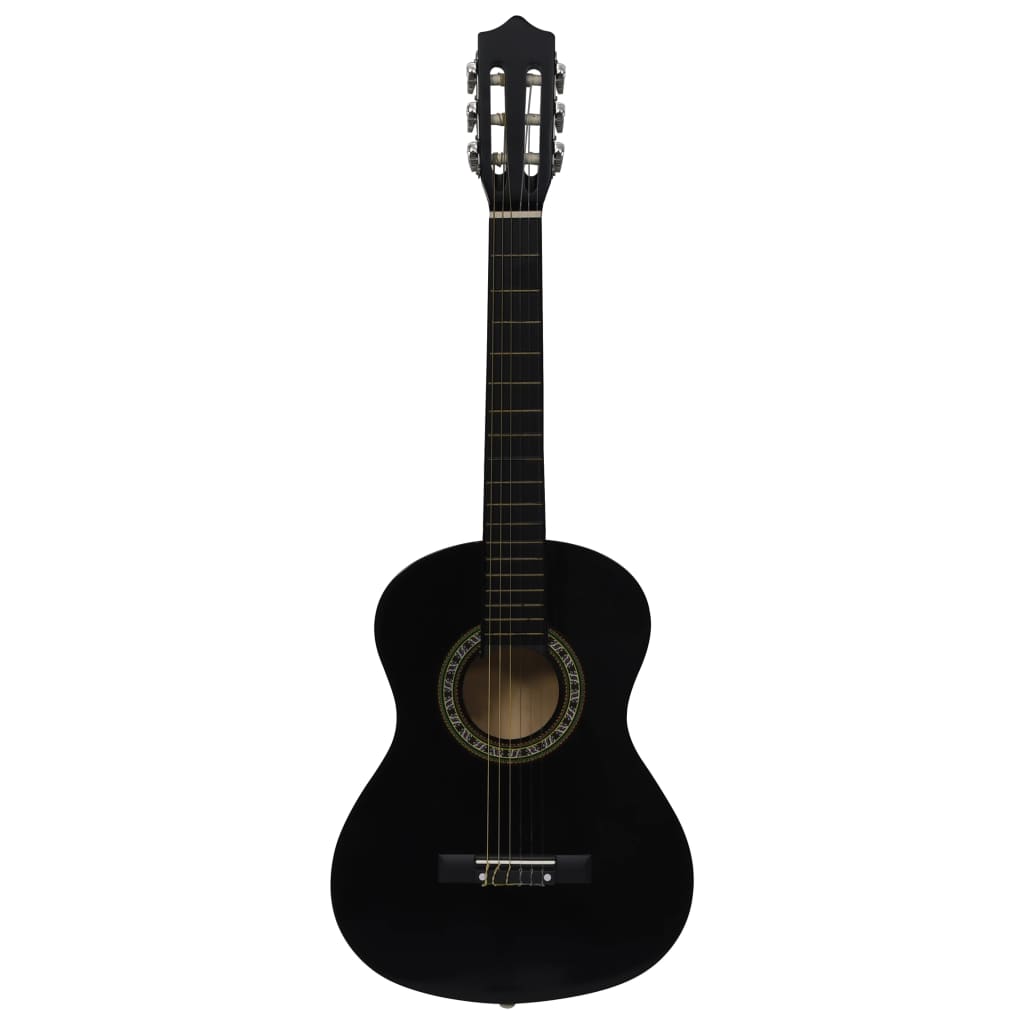 Klassisk gitar for nybegynnere og barn 1/2 34" svart