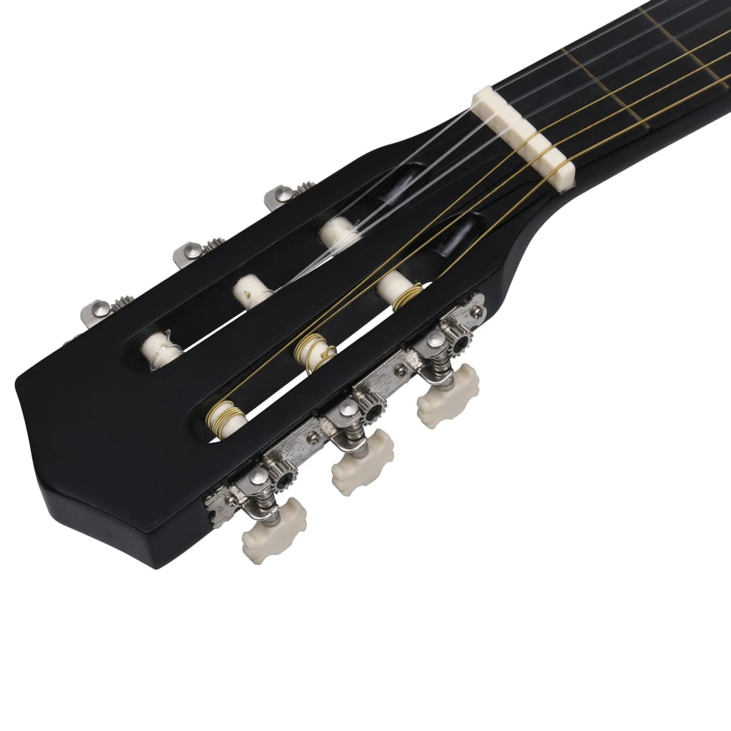 Klassisk gitar for nybegynnere og barn 1/2 34" svart