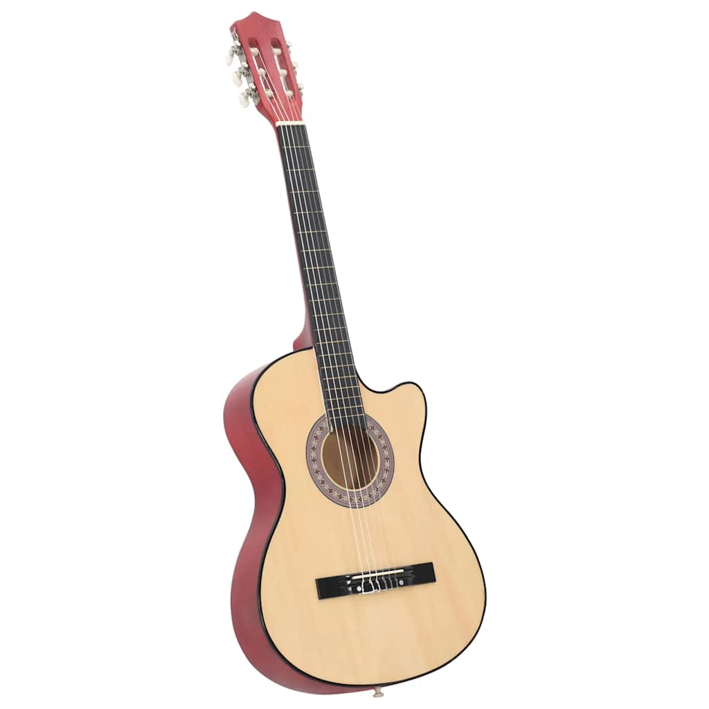 Western akustisk cutaway gitar med 6 strenger 38" lind