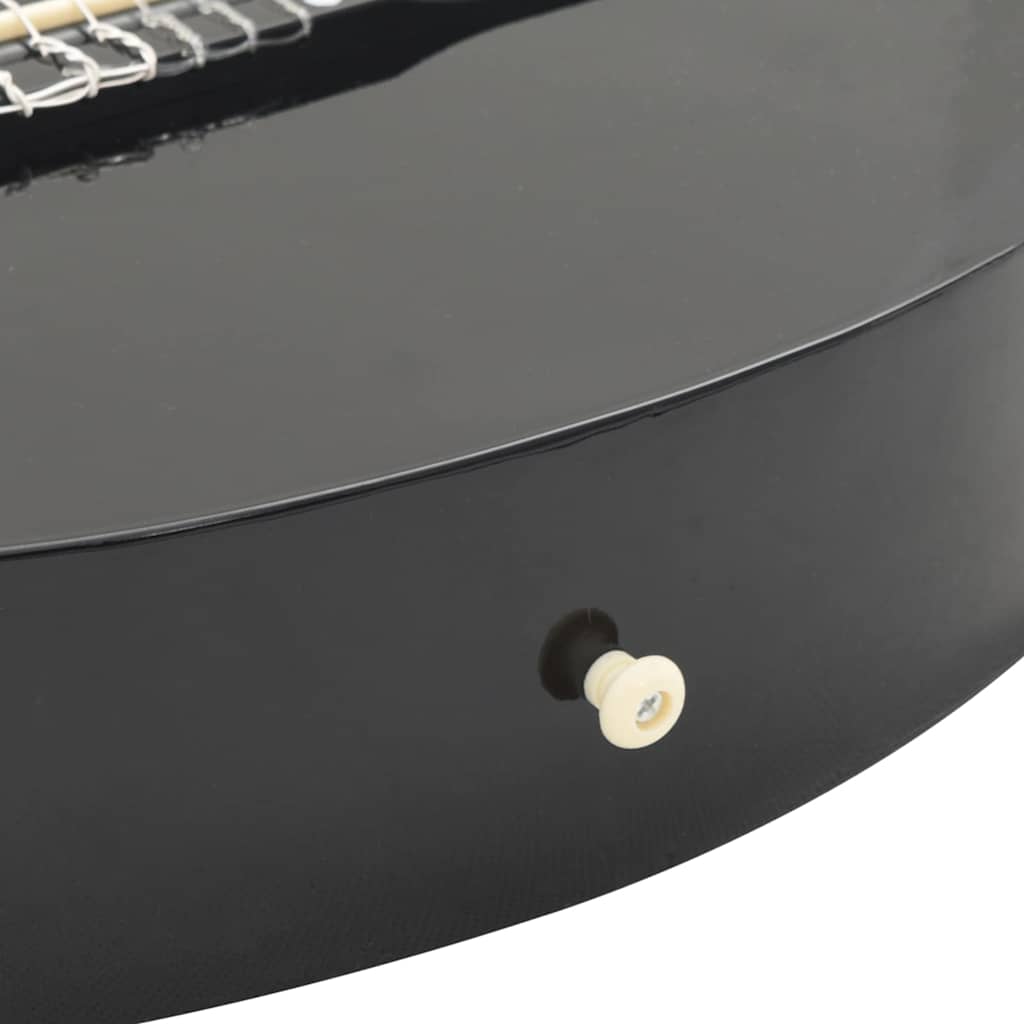 Western klassisk cutaway gitar med 6 strenger svart 38"