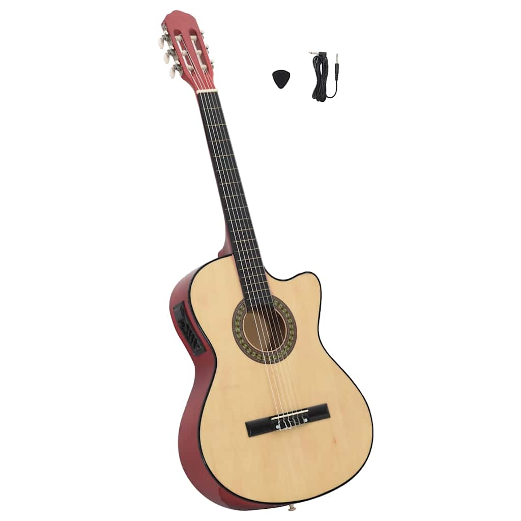 Western klassisk cutaway gitar med equalizer og 6 strenger