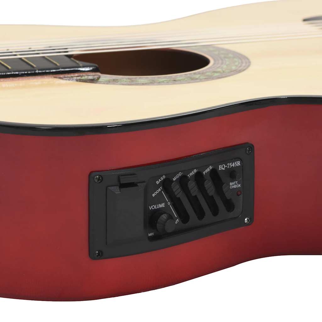 Western klassisk cutaway gitar med equalizer og 6 strenger