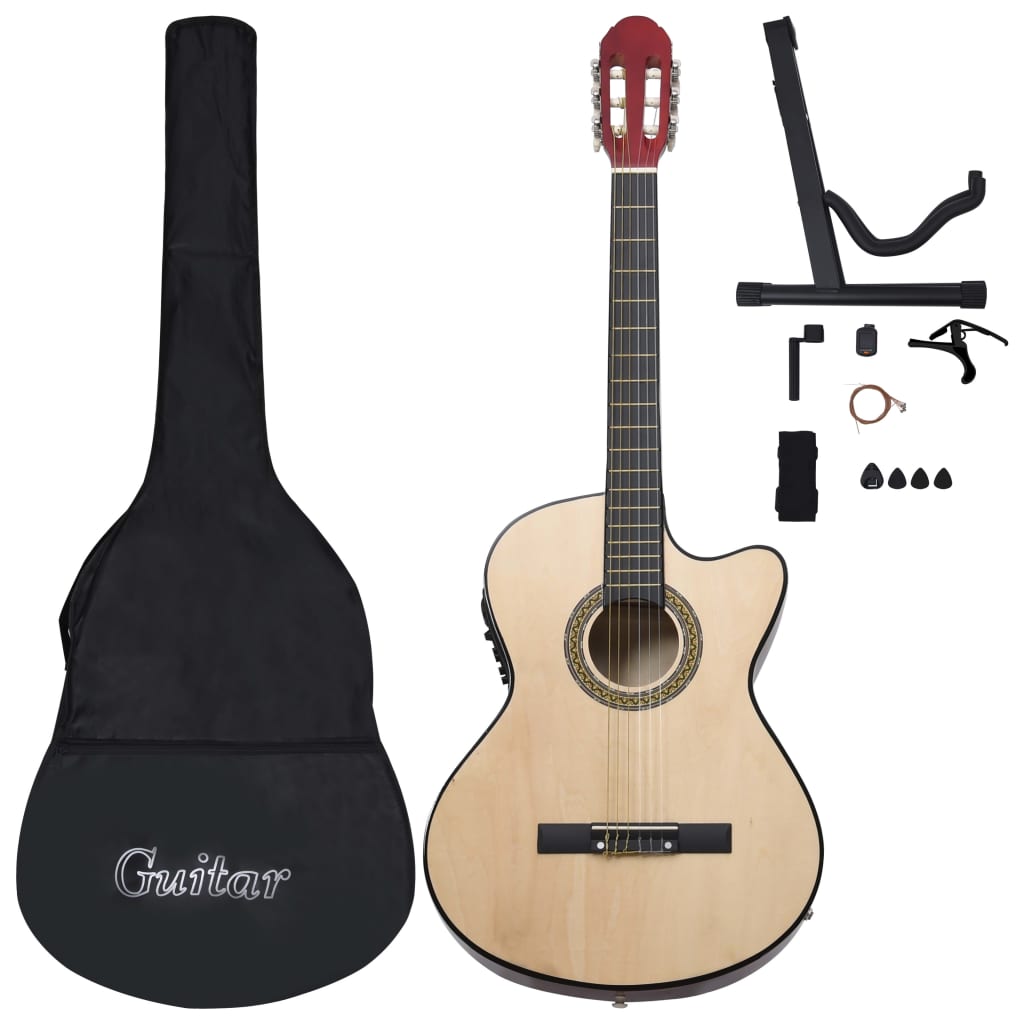 Western gitarsett 12 deler med equalizer og 6 strenger