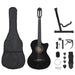 Western gitarsett 12 deler med equalizer og 6 strenger svart