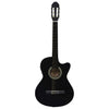 Western gitarsett 12 deler med equalizer og 6 strenger svart