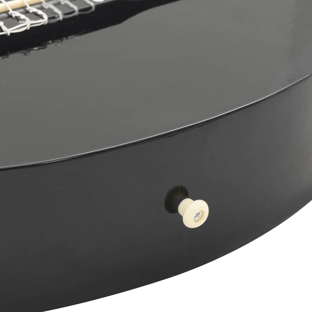 Western gitarsett 12 deler med equalizer og 6 strenger svart