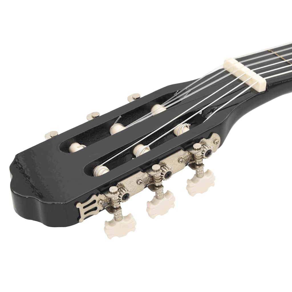 Western gitarsett 12 deler med equalizer og 6 strenger svart