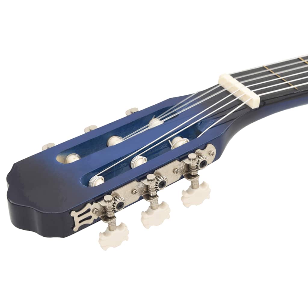 Western gitarsett 12 deler med equalizer og 6 strenger blå