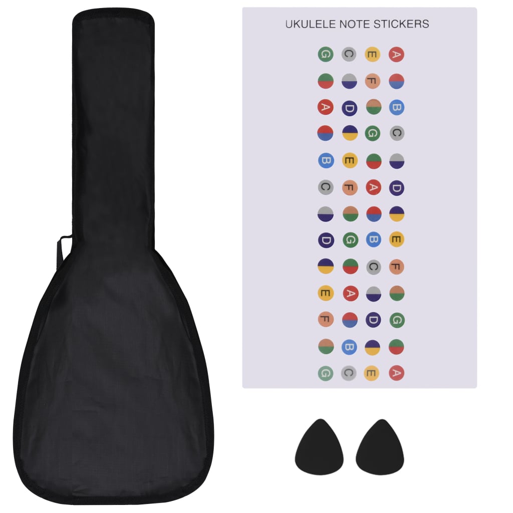 Sopran-ukulele sett med veske for barn babyblå 21"
