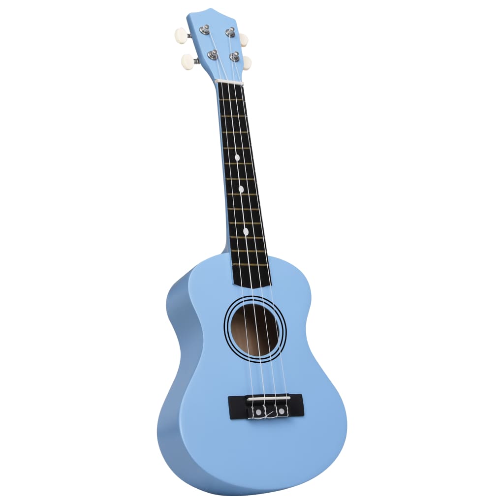 Sopran-ukulele sett med veske for barn babyblå 21"