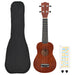 Sopran-ukulele sett med veske for barn mørkt tre 23