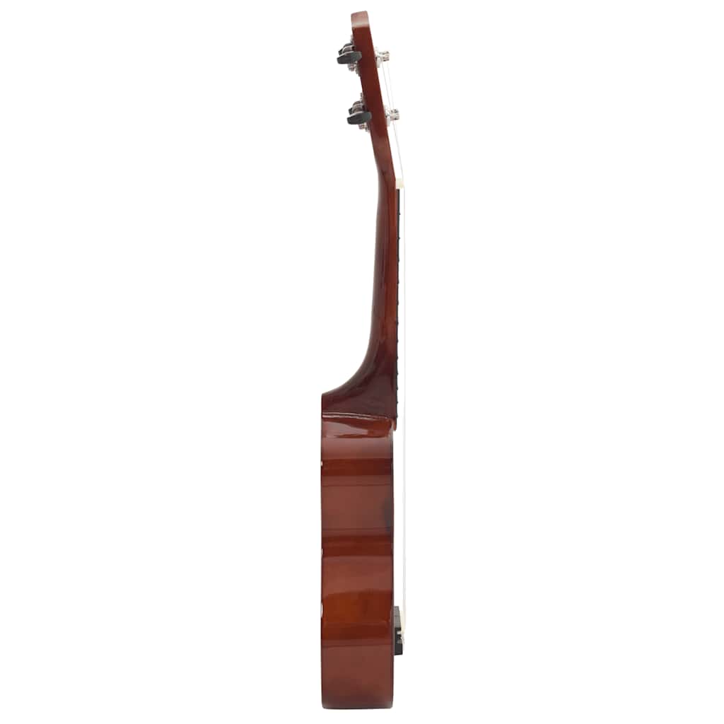 Sopran-ukulele sett med veske for barn mørkt tre 23"