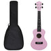 Sopran-ukulele sett med veske for barn rosa 23