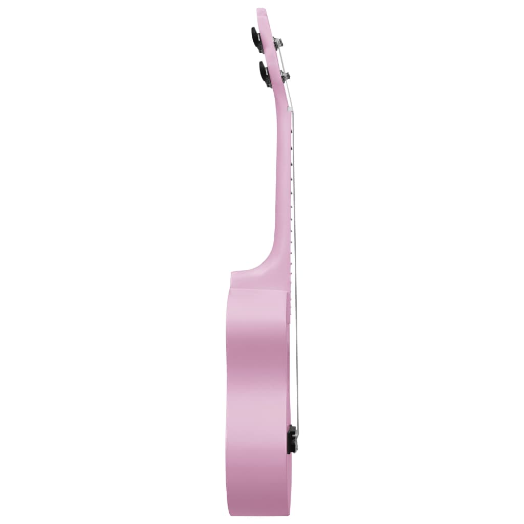 Sopran-ukulele sett med veske for barn rosa 23"
