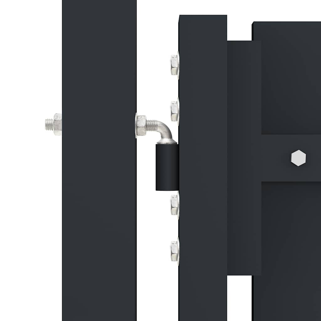 Dobbeldørsgjerde stål 300x150 cm antrasitt vidaXL
