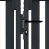 Hageport med dobbel dør stål 306x220 cm antrasitt
