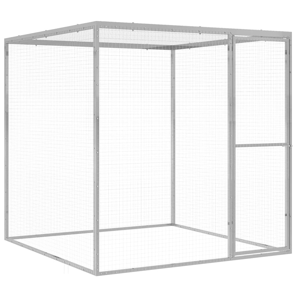 Kattegård 1,5x1,5x1,5 m galvanisert stål vidaXL