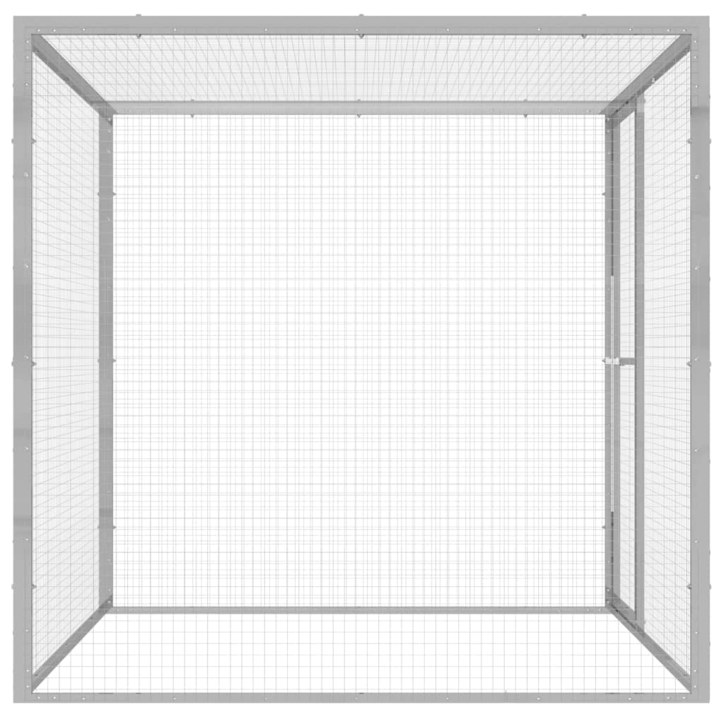 Kattegård 1,5x1,5x1,5 m galvanisert stål vidaXL