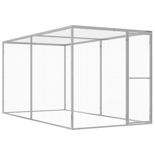 Kattegård 3x1,5x1,5 m galvanisert stål vidaXL