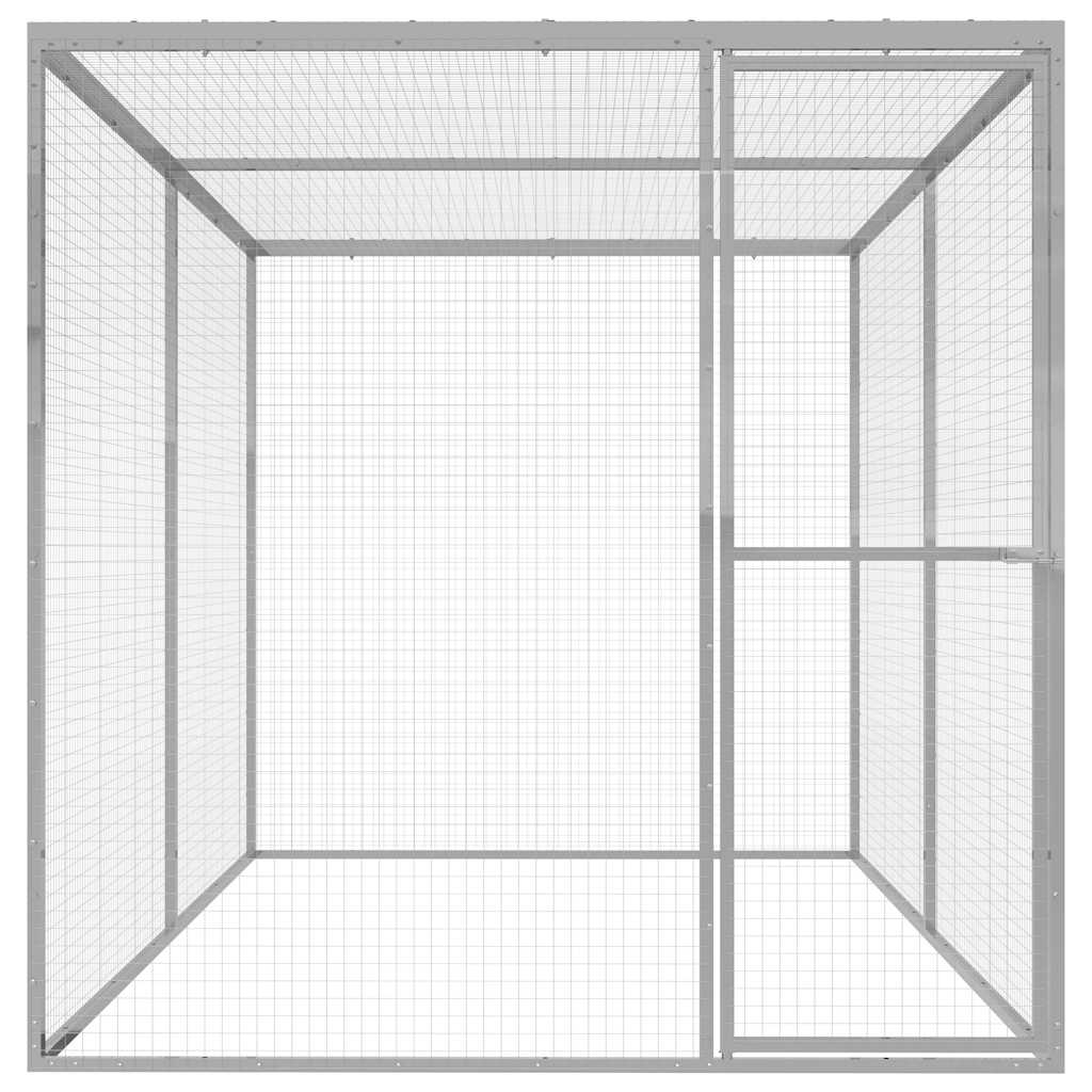 Kattegård 3x1,5x1,5 m galvanisert stål vidaXL