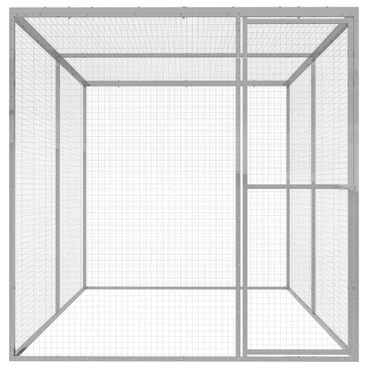 Kattegård 3x1,5x1,5 m galvanisert stål vidaXL