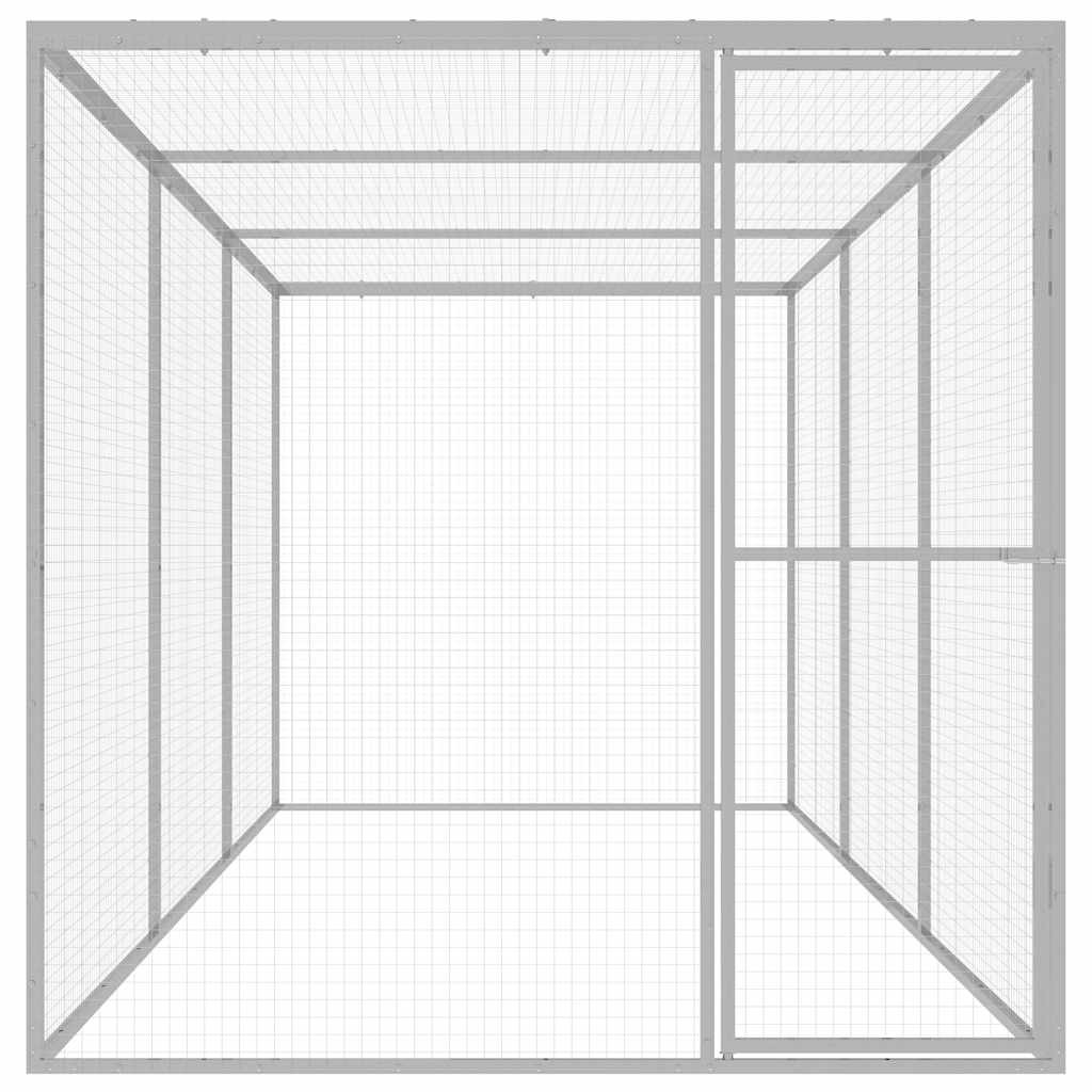 Kattegård 4,5x1,5x1,5 m galvanisert stål vidaXL